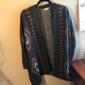 Tribal print cardigan